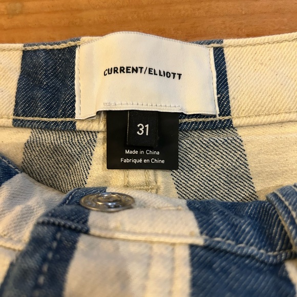 NWT CURRENT/ELLIOTT The Westside Shorts Bay Stripe 31 - Picture 5 of 11